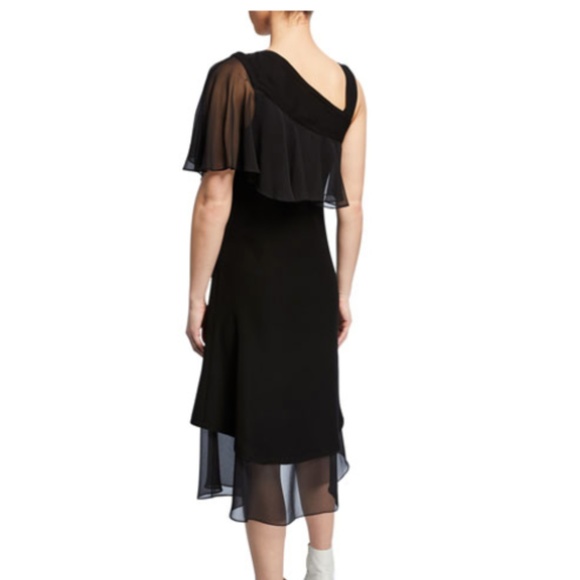 Yigal Azrouel Asymmetric A-line Ruffle-Sleeve Dres - Picture 2 of 2